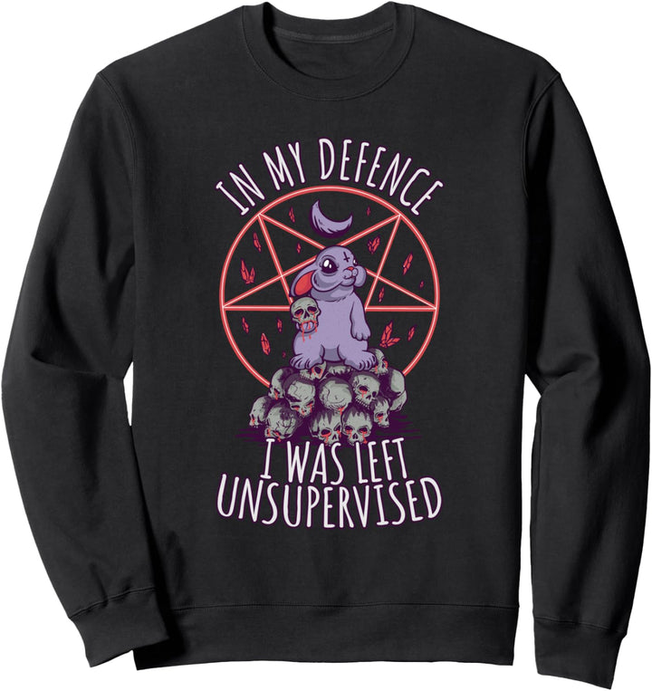 Funny Hell Bunny cute pentagram goth grunge Sweatshirt