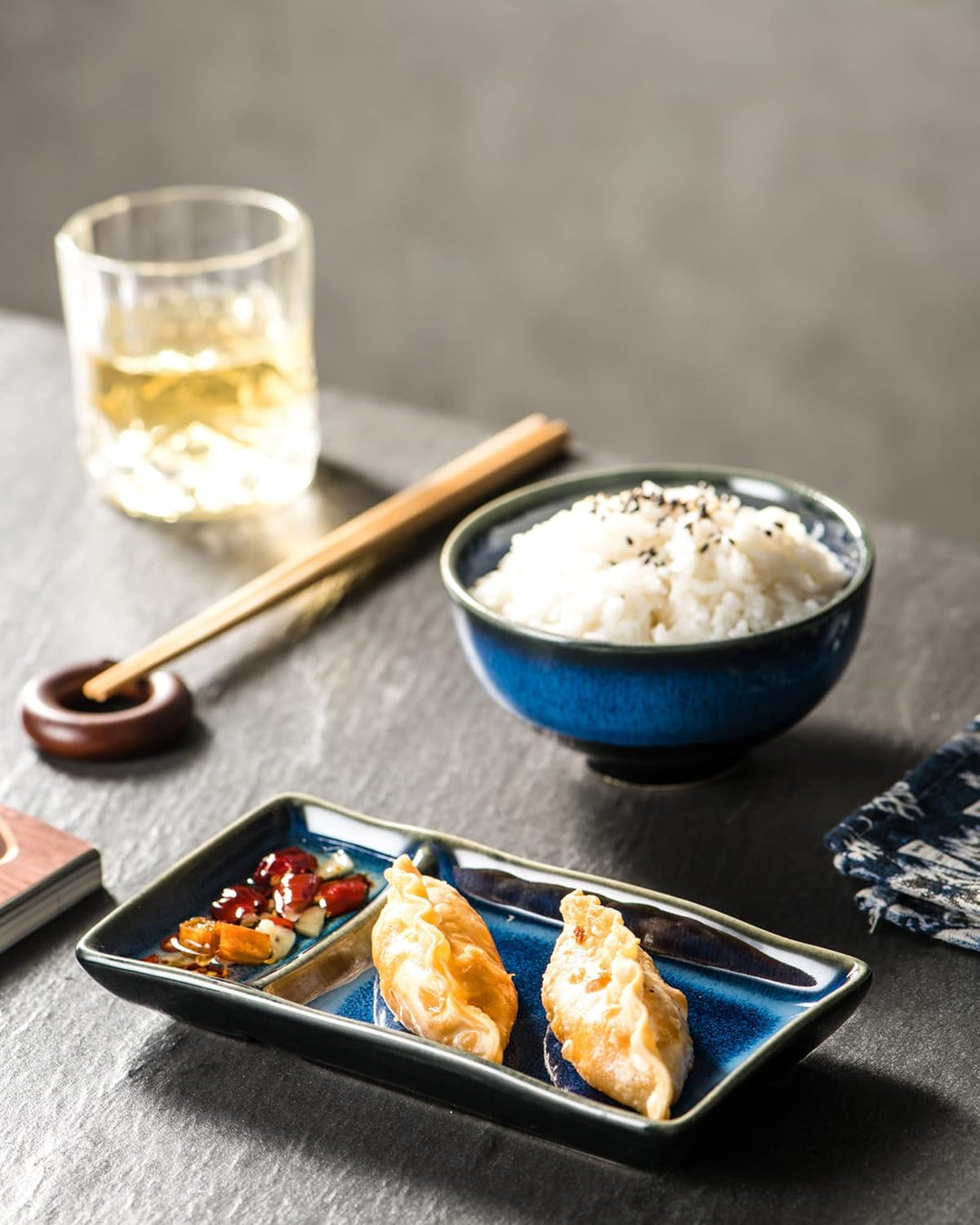 HENXFEN LEAD Sushi Geschirr Set, Sushi Set Japanischer Geschirr für Miso Suppe Maki Sushi Reis mit 2