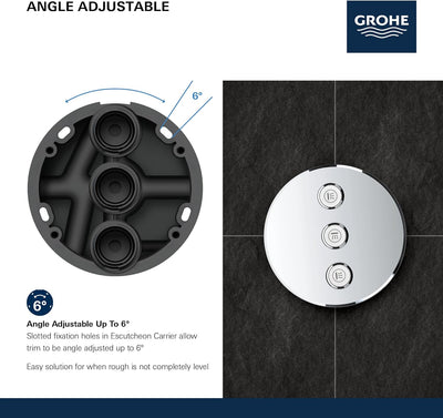 GROHE Grohtherm SmartControl | Brause- & Duschsystem - Thermostaterweiterung mit 3-fach Unterputzven