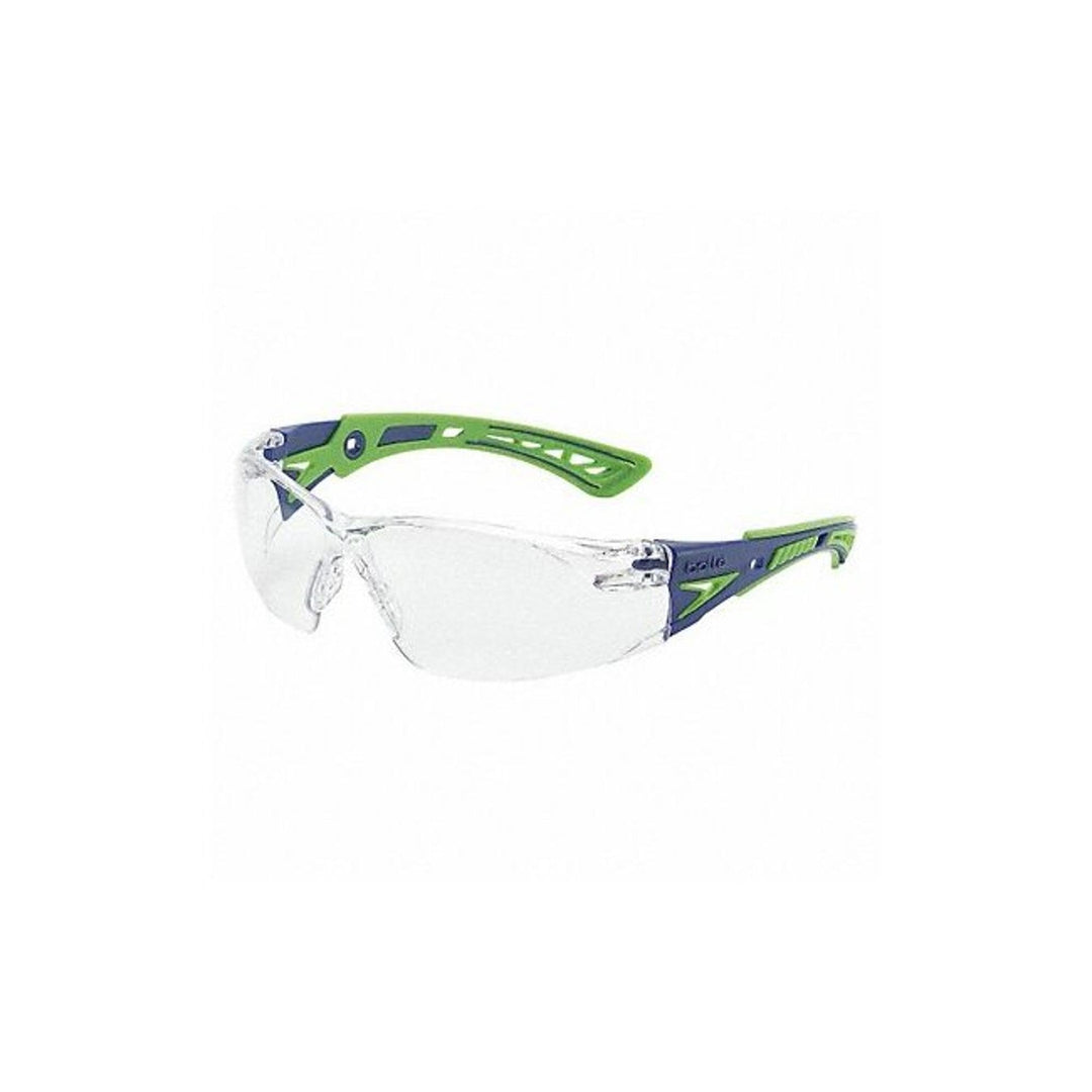 Bolle Safety Rush+ Schutzbrille blau/grün Transparent, blau/grün Transparent