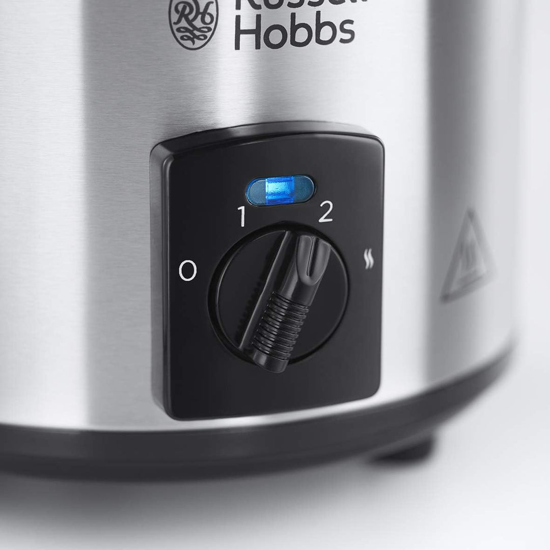 Russell Hobbs Slow Cooker Mini [schwerer 2l Keramik-Gartopf für opt. Temperaturverteilung] Compact S