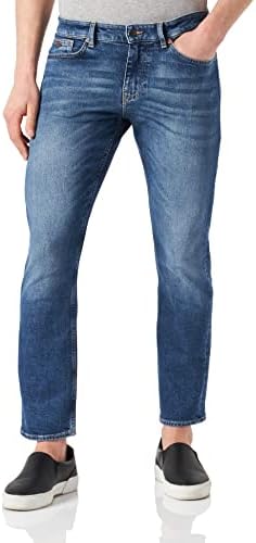 BOSS Herren Delaware BC-L-C Blaue Slim-Fit Jeans aus komfortablem Stretch-Denim 34W / 36L New - Medi