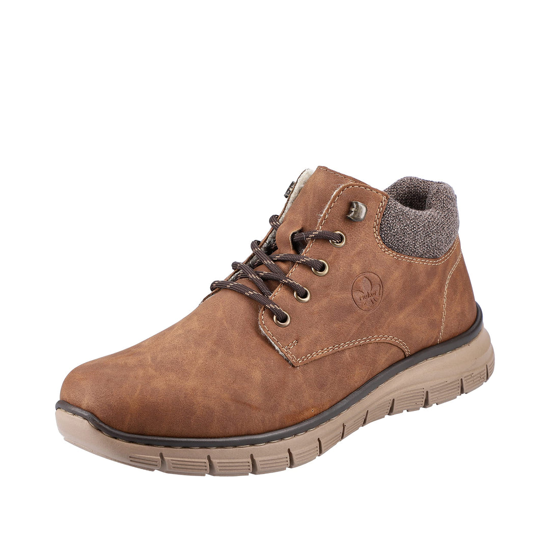 Rieker Herren Bequemschuhe B5632, Männer Schnürhalbschuhe 41 EU Braun, 41 EU Braun