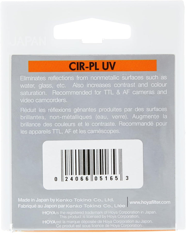Hoya Y7PolfilterC058 HRT Cirkular Polfilter (58mm), Y7POLC058, Schwarz, 58mm