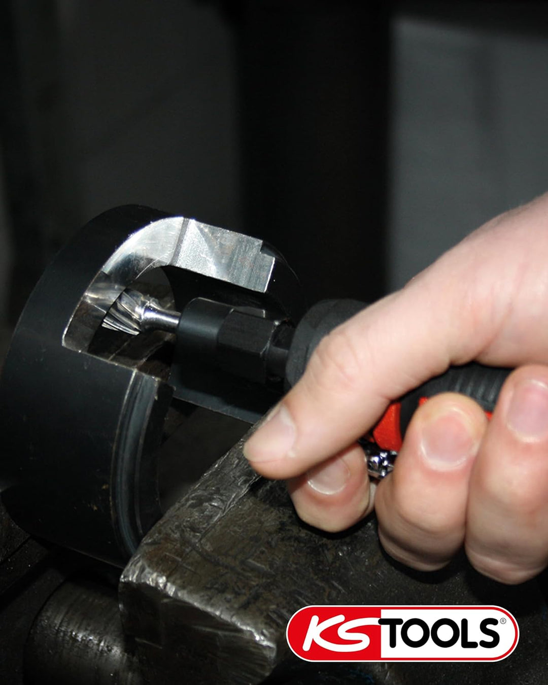 KS Tools Mini Stabschleifer Druckluft gerade SlimPOWER 515.5530 I Geradschleifer mit Drehzahl-Reguli