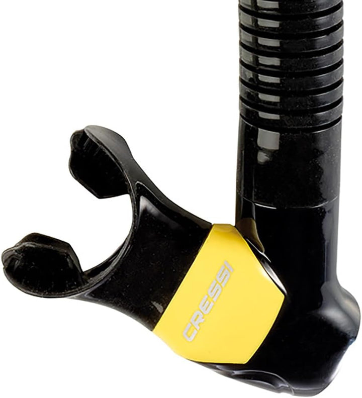 Cressi Premium Trockenschnorchel Erwachsene Dry Schwarz/Gelb, Dry Schwarz/Gelb