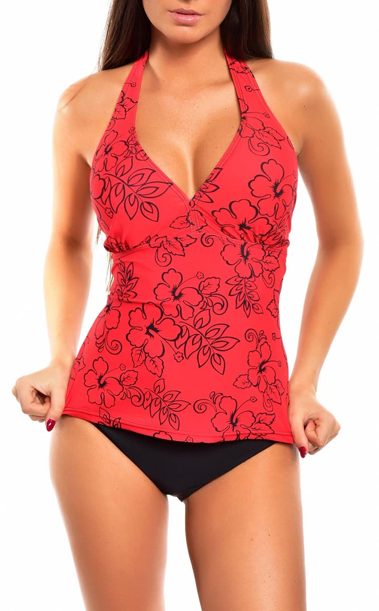 Octopus Figuroptimizer Tankini Set/Slip/Neckholder/Bandeau/Cut Out Verschiedene Muster/Badeanzug -f3