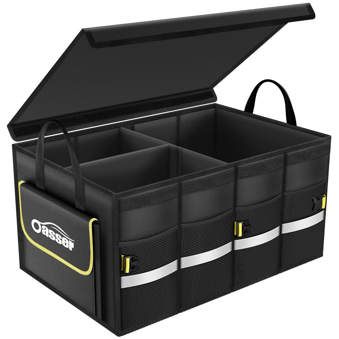 Oasser Kofferraumtasche Kofferraum Organizer mit Deckel Autobox Auto Box Tasche Wasserdicht Rutschfe