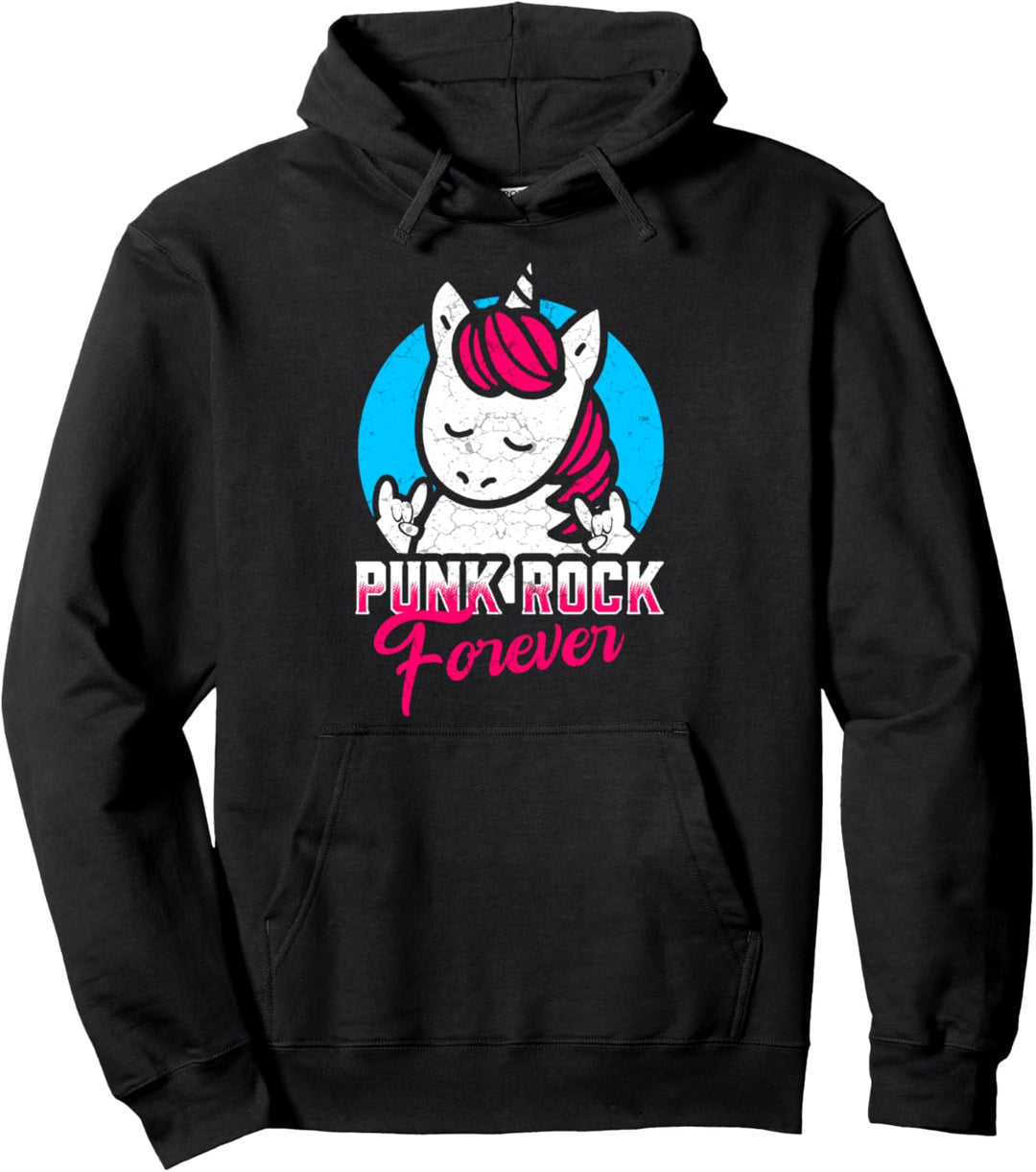 Punk Musik Einhorn Punker Rock Konzert Geschenk Pullover Hoodie