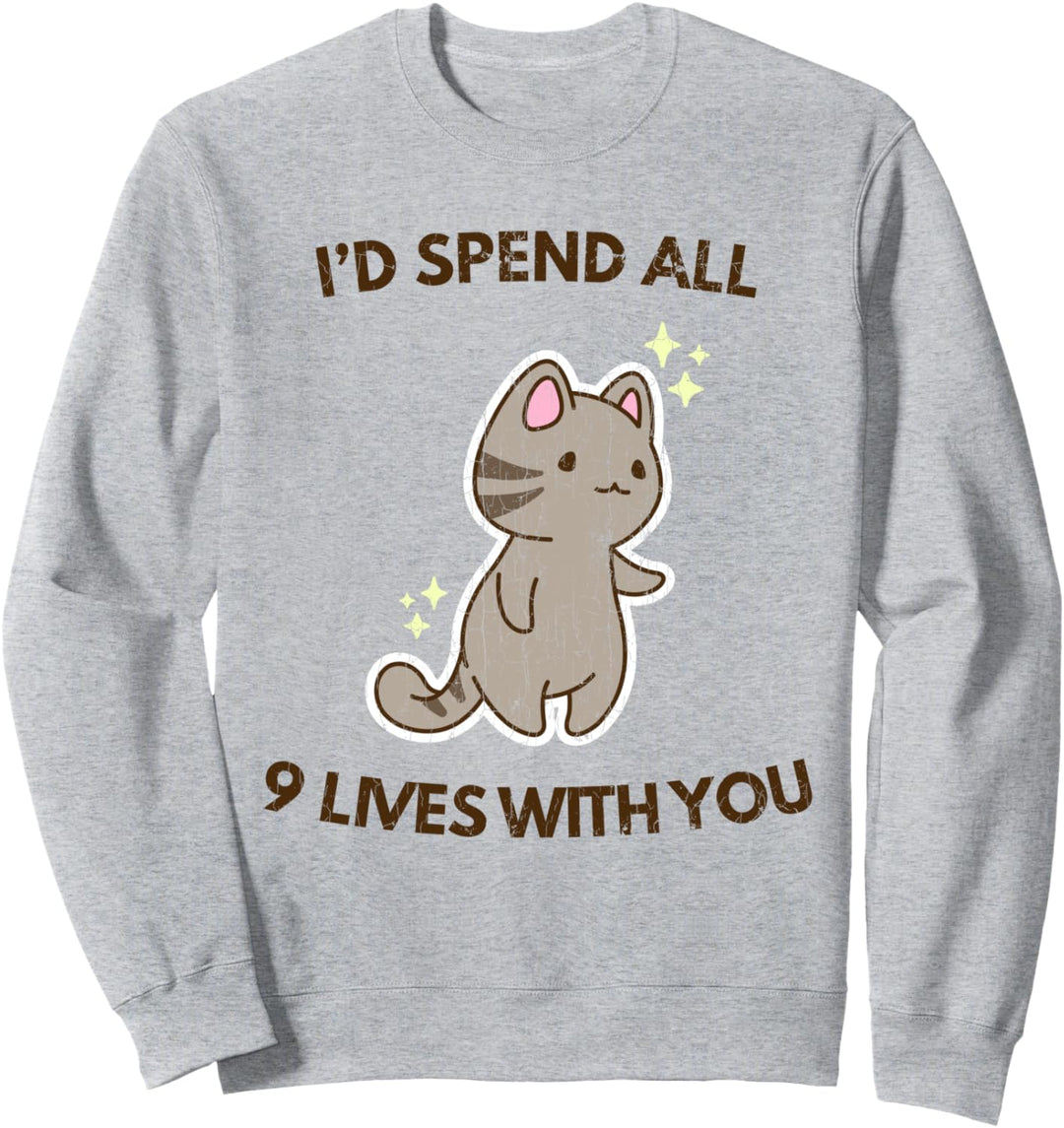 Lustiges Niedliche Katzen Design für Ihn Sie Valentinstag Sweatshirt