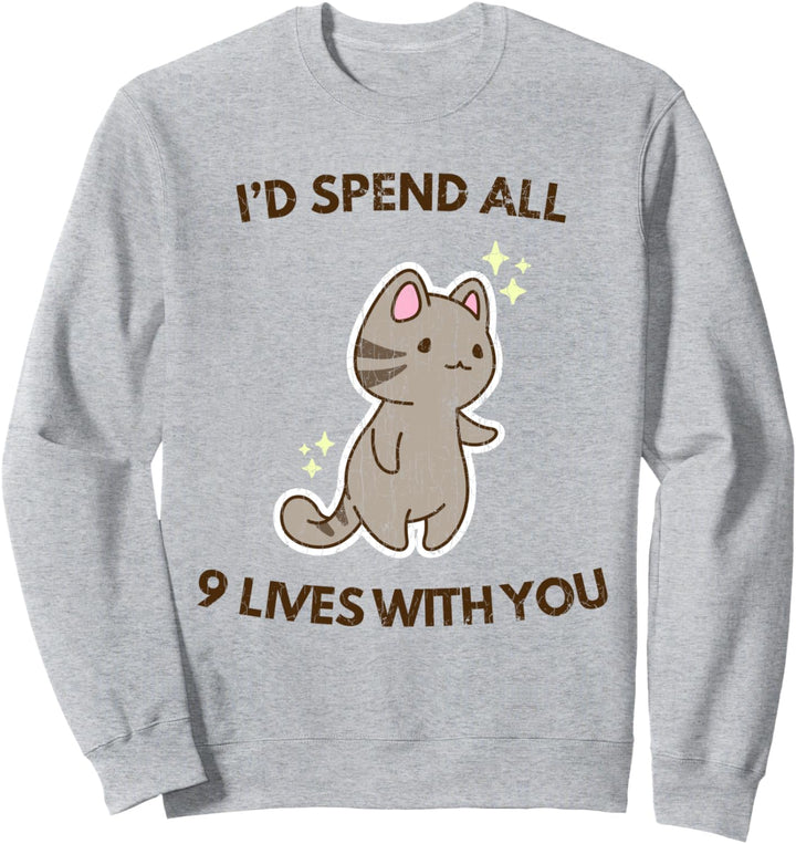 Lustiges Niedliche Katzen Design für Ihn Sie Valentinstag Sweatshirt