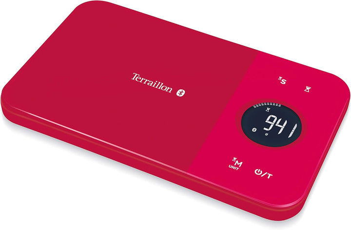 Terraillon Küchenwaage, Mit Smartphone/Tablet verbindbar, Berechnung der Energieaufnahme, Mit Tara-F