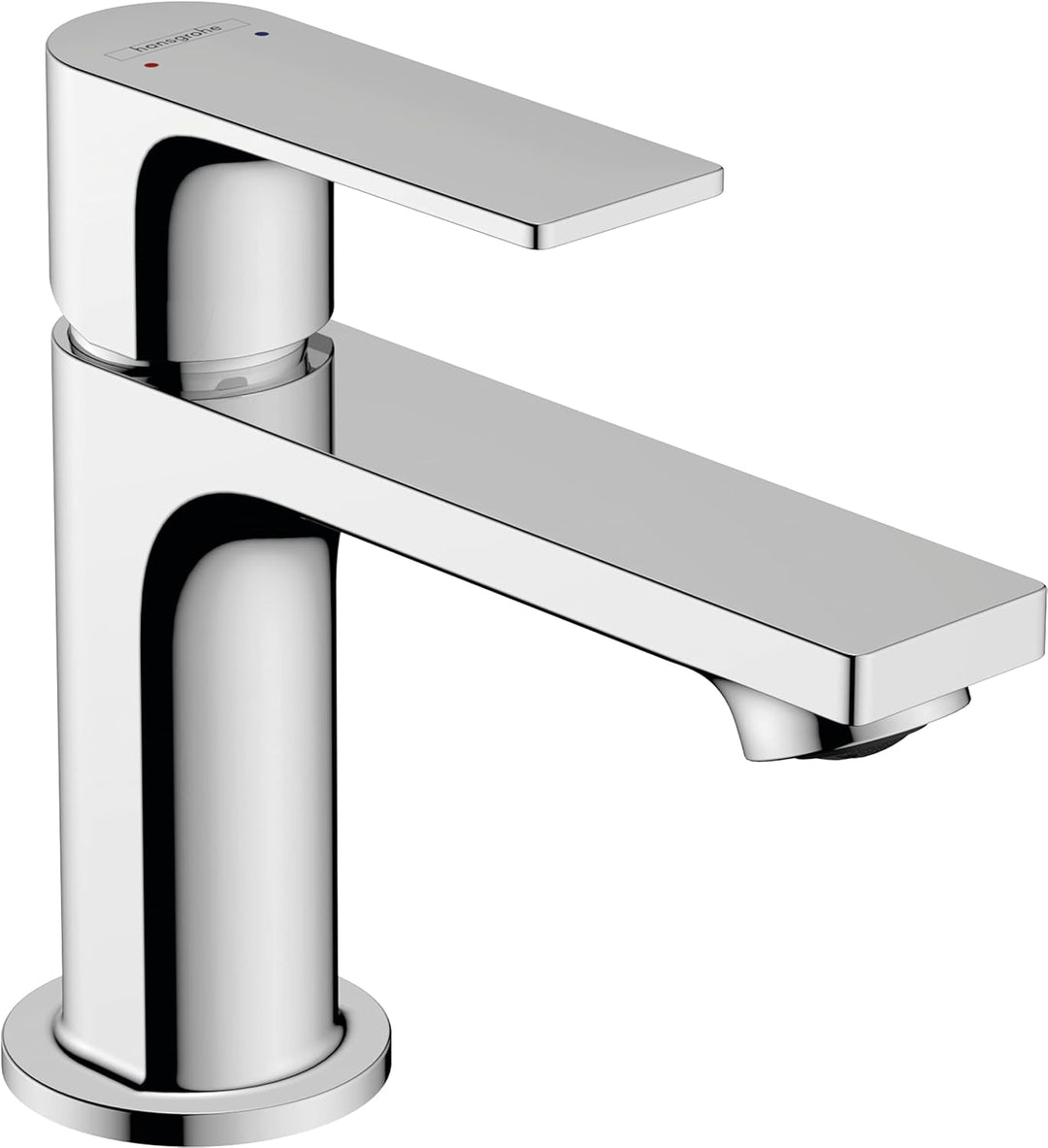hansgrohe Waschtischarmatur Rebris E, Wasserhahn Bad mit Auslauf Höhe 80 mm, mit Zugstange, Badarmat