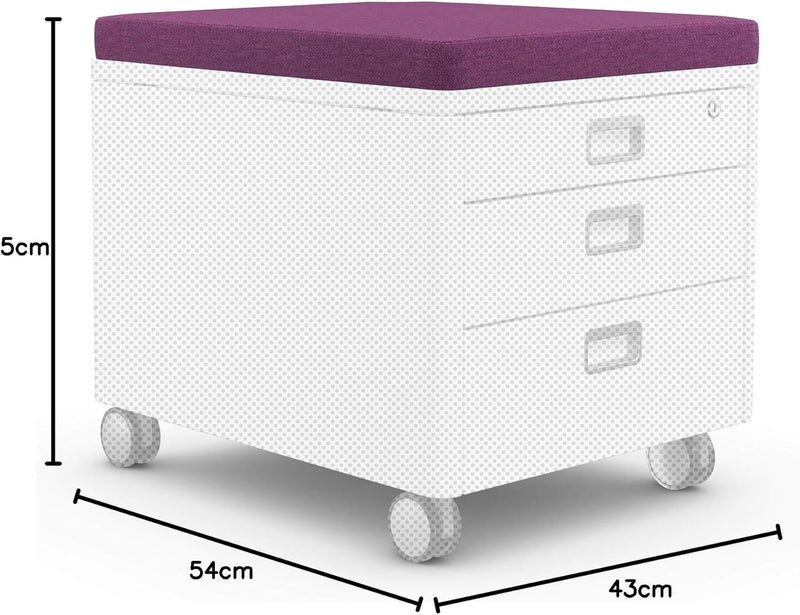 moll Pad, Sitzkissen für die Rollcontainer moll Pro und moll Cubic, abnehmbar und leicht zu reinigen