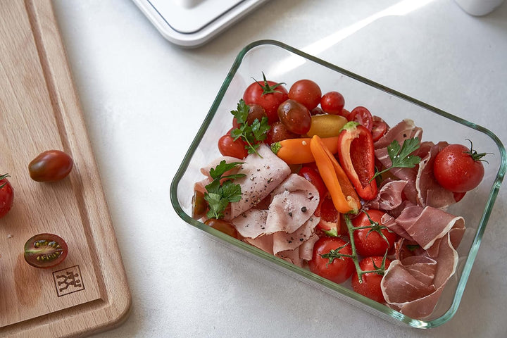 ZWILLING Fresh & Save Vakuum Kühlschrankbox, Glas, La Mer Kühlschrankbox Glas Kühlschrankbox, Kühlsc