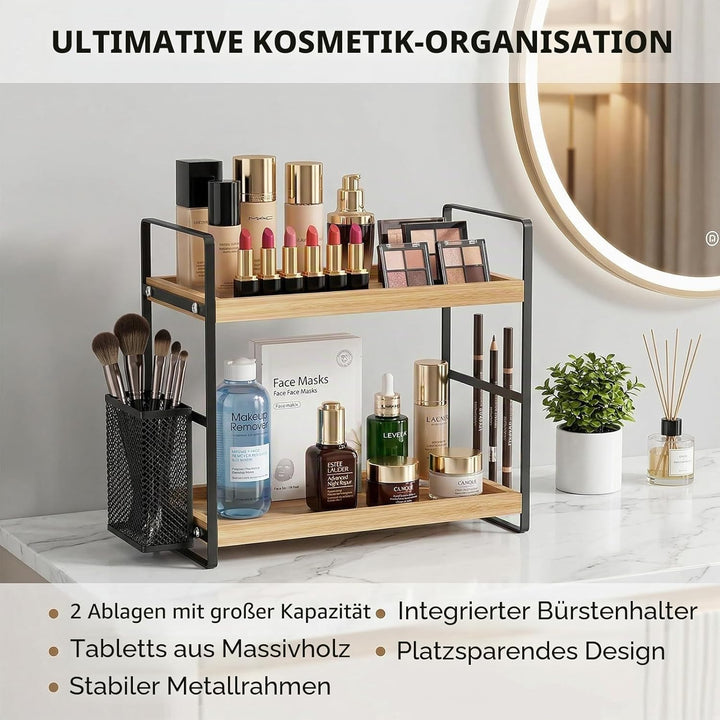 LEMIKKLE Badezimmer-Organizer mit Korb, Badezimmer-Organizer und Aufbewahrung, Hautpflege-Organizer