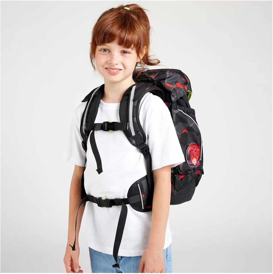 ergobag pack Set ergonomischer Schulrucksack, Set 6-teilig TaekBärdo - Grau