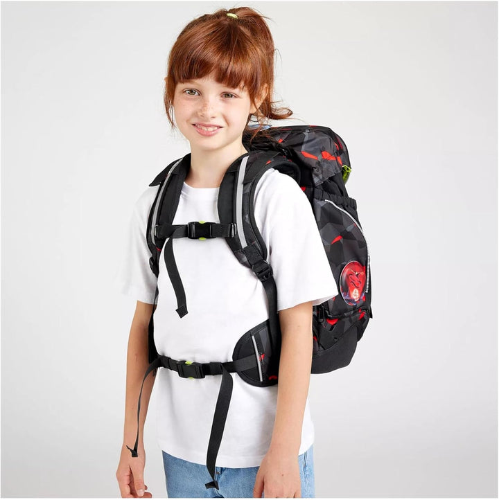 ergobag pack Set ergonomischer Schulrucksack, Set 6-teilig TaekBärdo - Grau