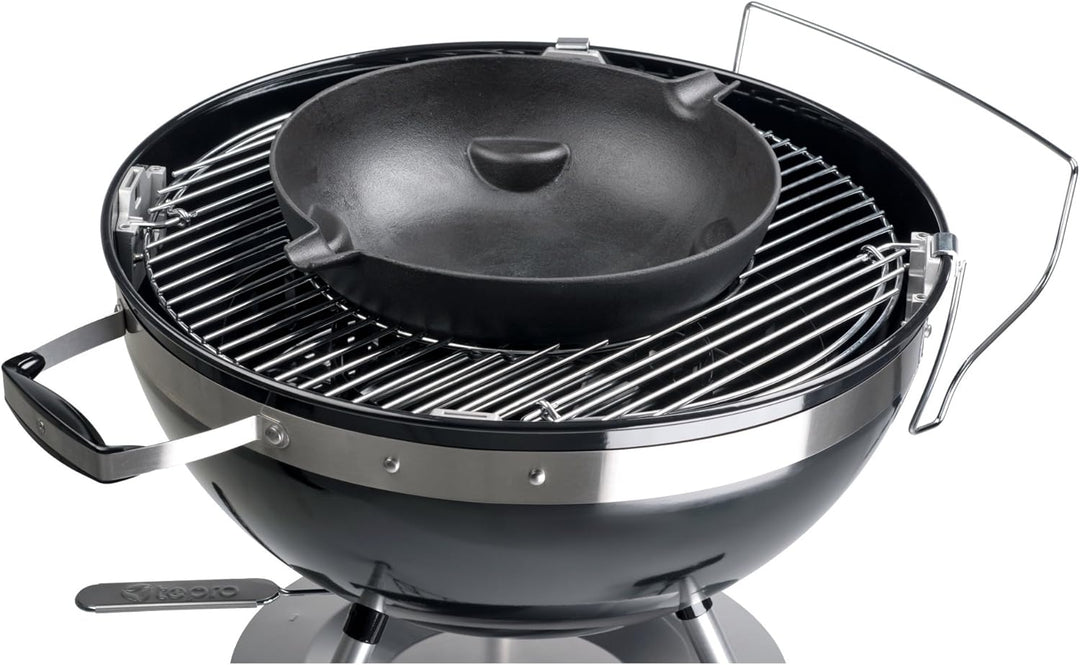 tepro Guss-Wok-Einleger aus Gusseisen für das Rost-in-Rost-System, Masse ca. 35,3 cm Ø Guss Wok rund