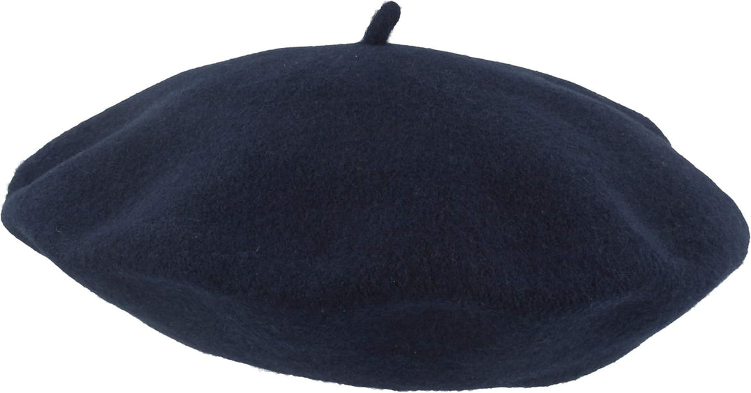 Breiter Damen Baskenmütze, Damenmütze, Wollmütze, One Size aus 100% Wolle, Woolmark® Einheitsgrösse