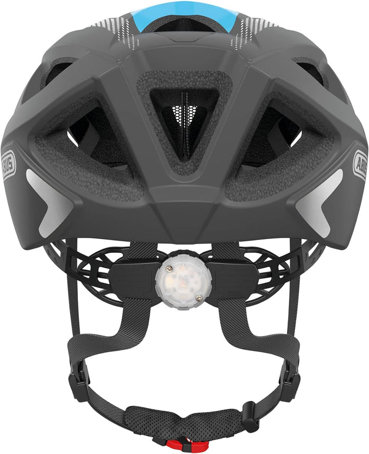 ABUS Stadthelm Aduro 2.0 - Allround-Fahrradhelm mit Licht - in sportivem Design für den Stadtverkehr