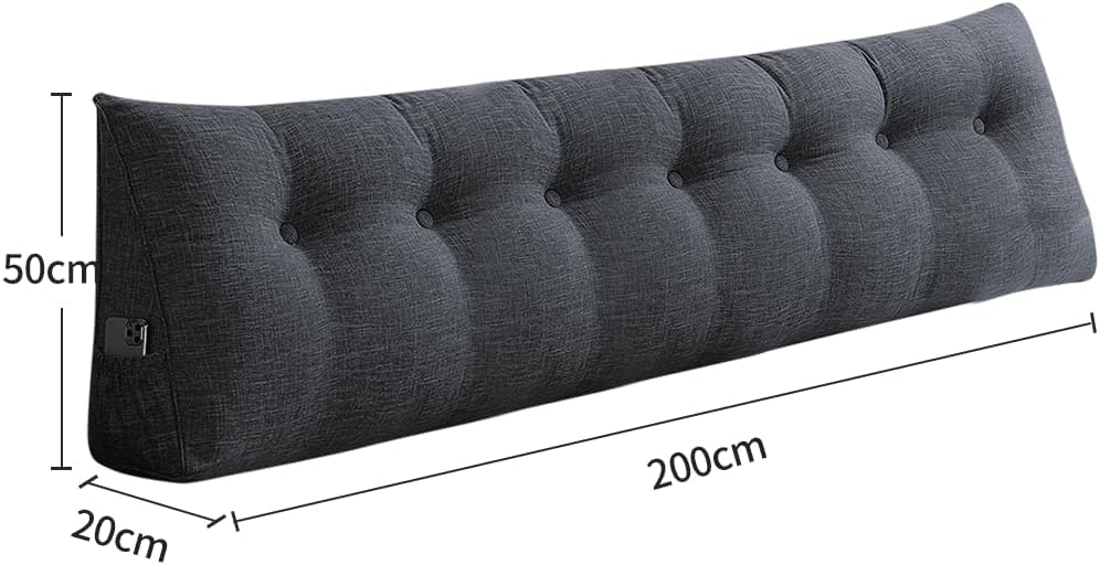 Lesekissen, dreieckig, Kopfteil, langes Kissen für Sofa, Bettrahmen, Keilkissen zum Lesen, Entspanne