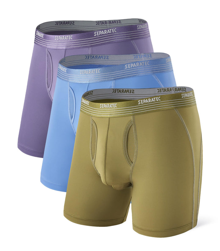 Separatec Boxershorts Herren Mehrfachpackung Sport Schnell trocknend Doppelbeutel Dual Pouch Unterho