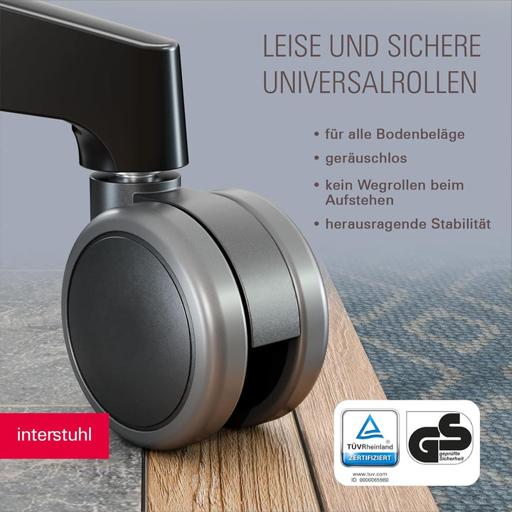 Interstuhl Edge Soft PRO Ergonomischer Bürostuhl mit Kopfstütze – Nachhaltig, Made in Germany, 10 J.