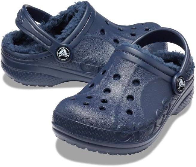 Crocs Unisex Kinder Baya Lined T Clogs 22/23 EU Navy, 22/23 EU Navy