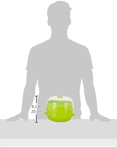 InnovaGoods - Doppel-Dampfgarer für Mikrowelle, Schnelles gesundes Kochen, BPA-frei, Leicht zu reini