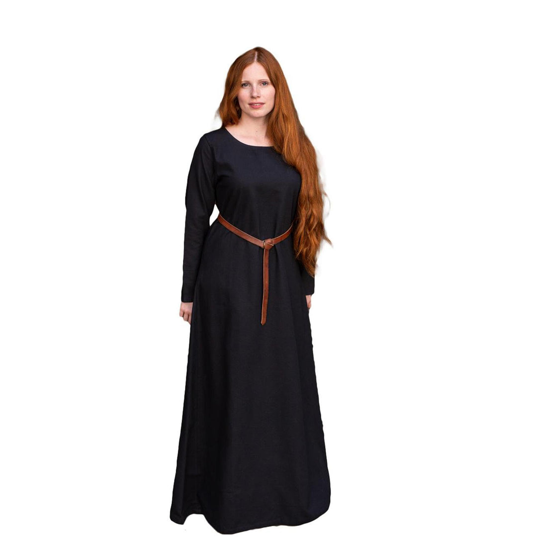 Burgschneider - Unterkleid Freya - Schwarz (M, für Damen &amp; Herren, Baumwolle) Historisch - Early Med
