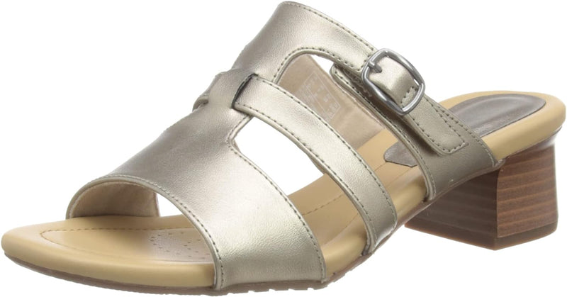 Clarks Damen Desirae Palm Sandale mit Absatz 38 EU Bronze Metallic, 38 EU Bronze Metallic