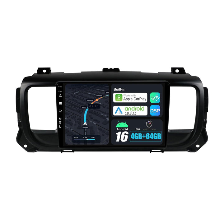 Android 15 Autoradio für Citroen Jumpy 3 / Peugeot Expert/Toyota Proace/Opel Vivaro (2016-2021) Sat