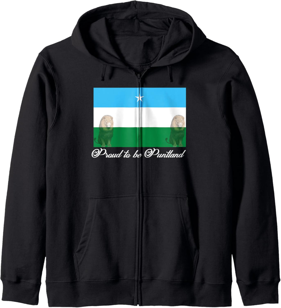 Puntland Flagge T-Shirt für 21. Jahrestag 1998 bis 2019. Kapuzenjacke