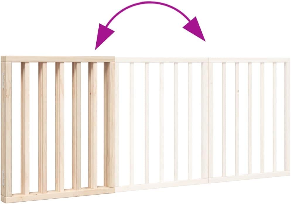 vidaXL Hundetor 3-TLG., Hundegitter Faltbar Pflegeleicht, Schutzgitter für Wohnzimmer Küche Treppe,