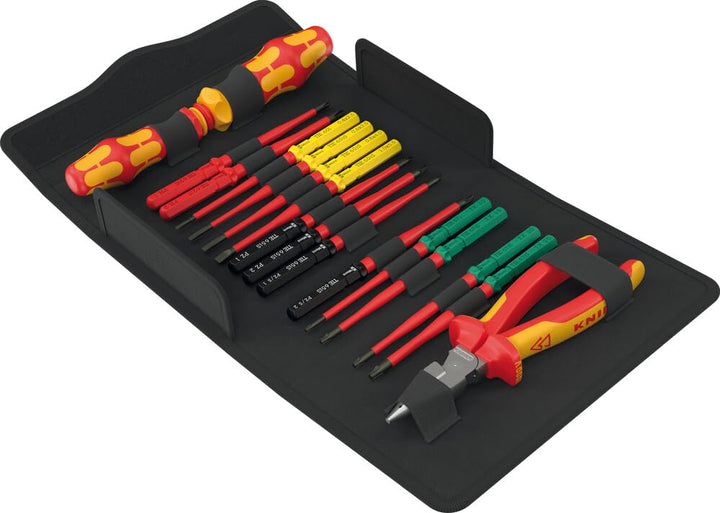 Wera 05006610001 Kraftform Kompakt VDE 17 extra slim 2 Tool Finder, 17-teilig