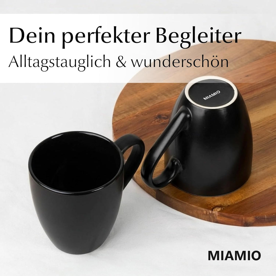 MIAMIO - 6 x 350 ml Kaffeetassen/Kaffeebecher Set - Tassen Set 6er Modern - Le Papillon Kollektion S