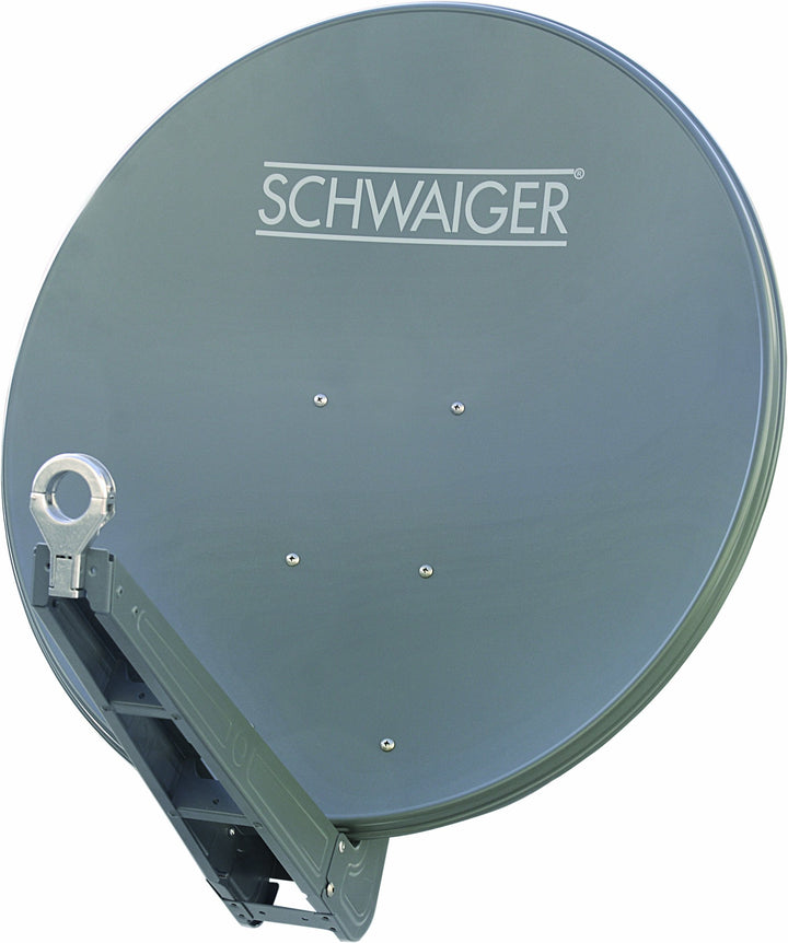 Schwaiger SPI085PA011 Aluminium Offset-Antenne 85 cm, Premiumklasse, anthrazit, Anthrazit