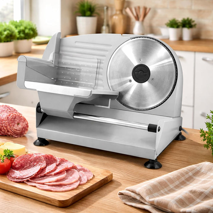 Silva Schneider Allesschneider AS 500 | 150W | Metallgehäuse | 19 cm Edelstahlmesser | Exakte Schnit