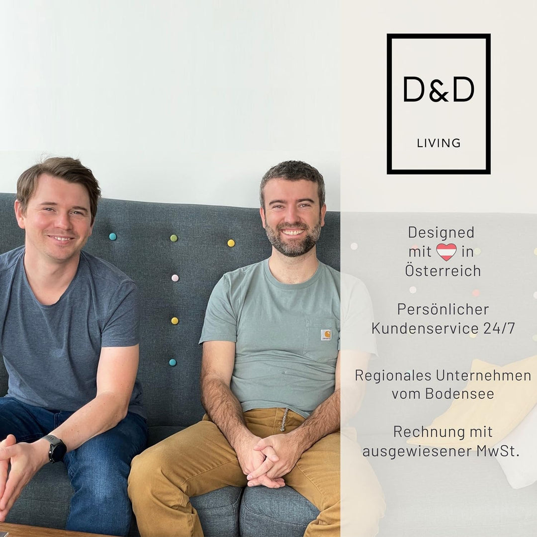 D&D Living Sofatablett - Couch Ablage flexibel für Armlehne aus natürlichem Holz | Tablett für Sofa,
