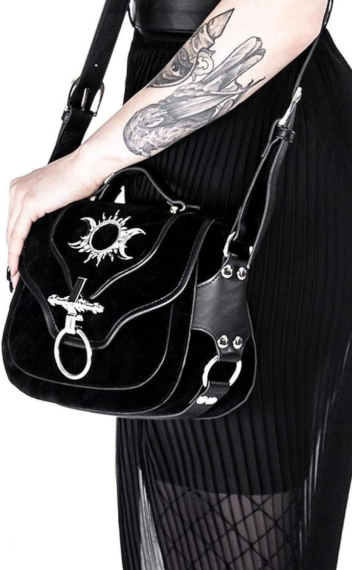 Restyle Damen Triple Goddess Satteltasche - Schwarz, One Size