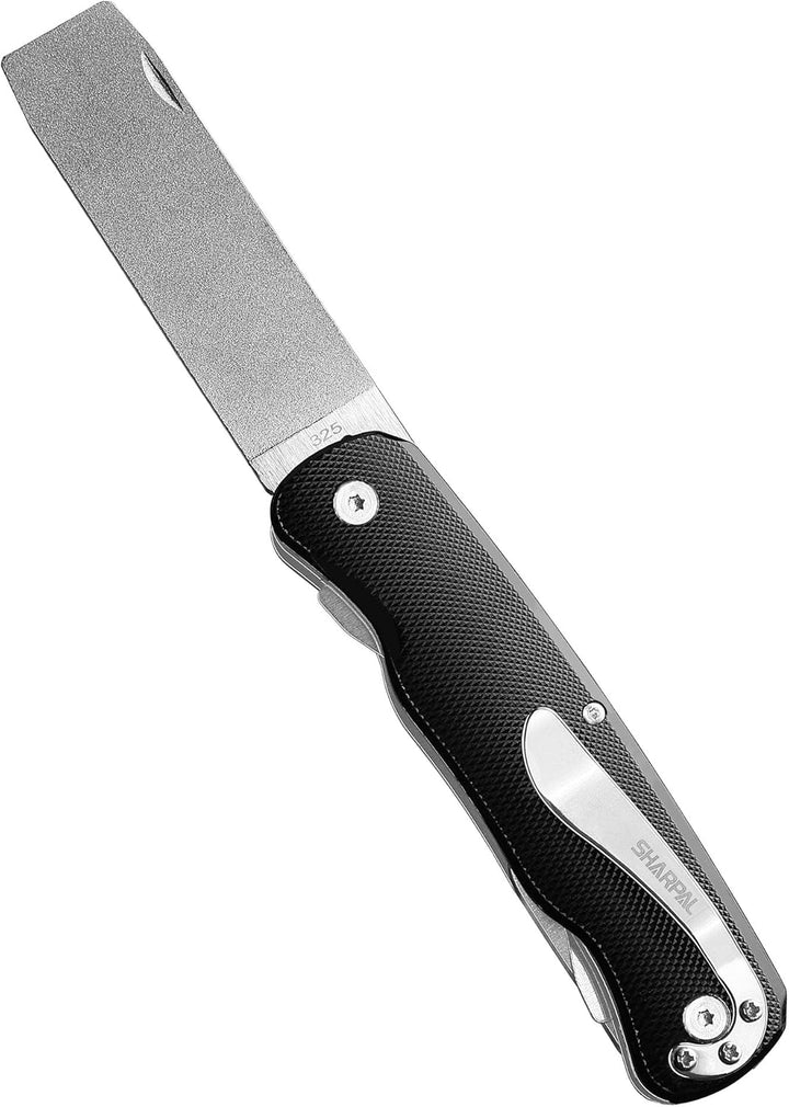 SHARPAL 179N 5-In-1 Pfeilspitzen Schärfer Spitzer Schärfen mit Schlüssel & Befiederung Stripper, Dia