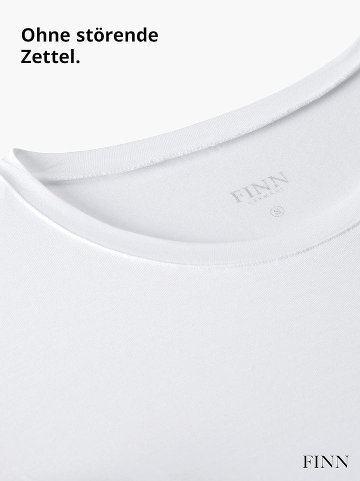 FINN Anti-Schweiss Unterhemd Herren mit Rundhals-Ausschnitt - Unterziehshirt Männer mit Einsätzen ge