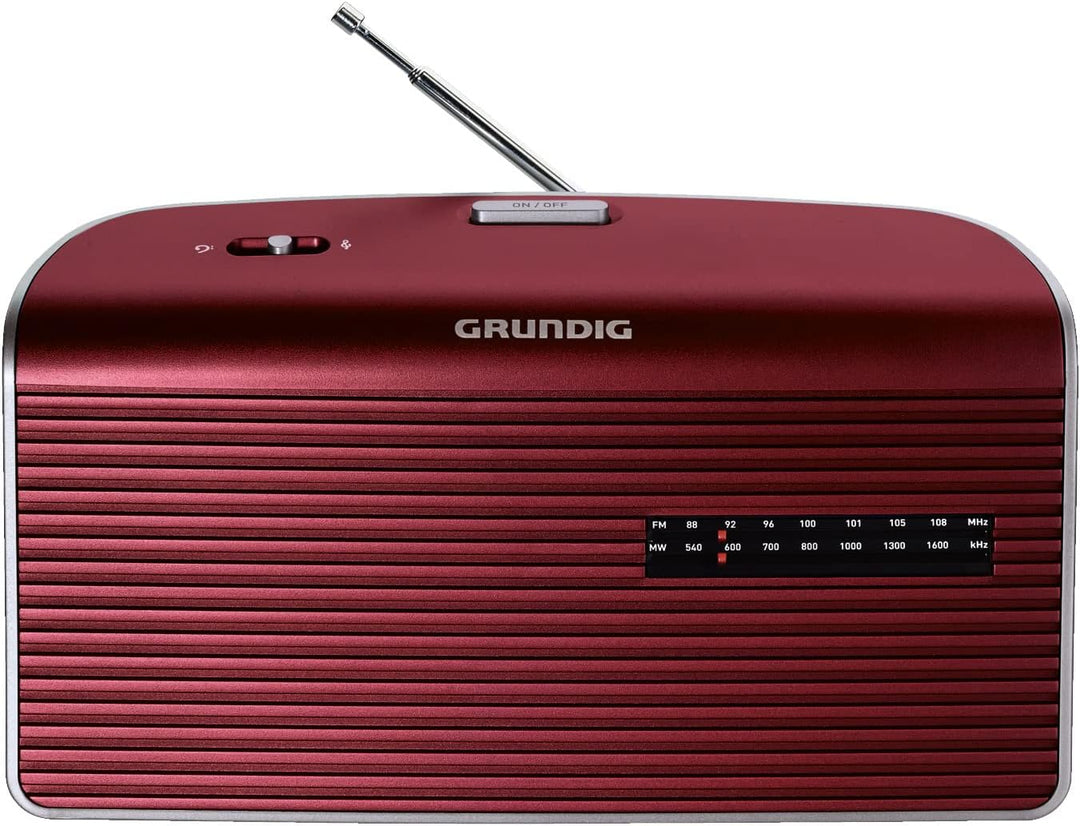Grundig Music 60, empfangsstarkes Radio im modernen Design, red/silver, One size rot/silber empfangs