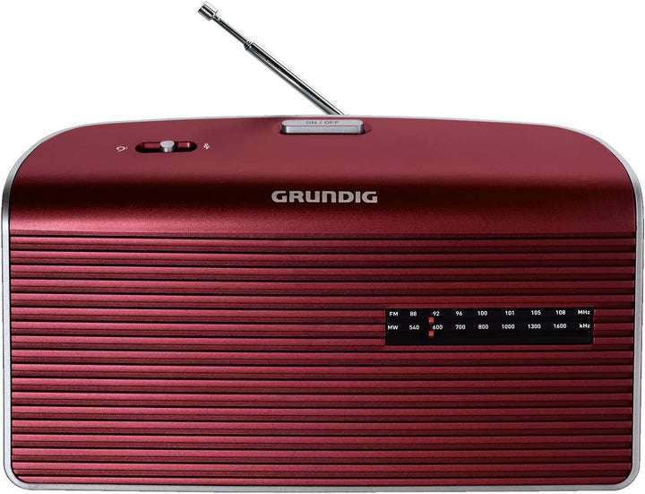 Grundig Music 60, empfangsstarkes Radio im modernen Design, red/silver, One size rot/silber empfangs