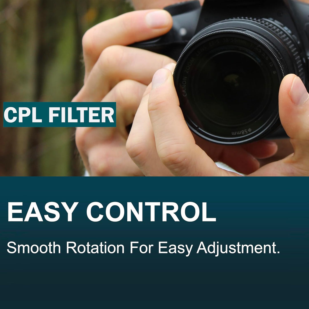 MaD Camera - 49mm CPL Zirkular-Polarisationsfilter - Farbsättigung & Kontrastverstärkung - Premium K