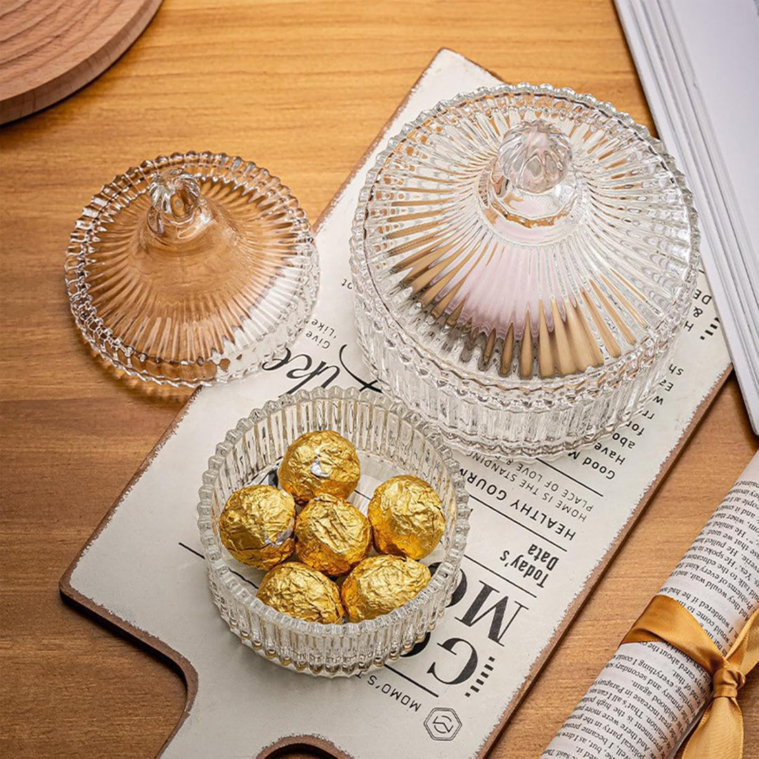 Bonbonglas aus Glas mit Deckel - Gläser für Bonbons &amp; Süssigkeiten - Vintage Bonbonglas für Party &amp;