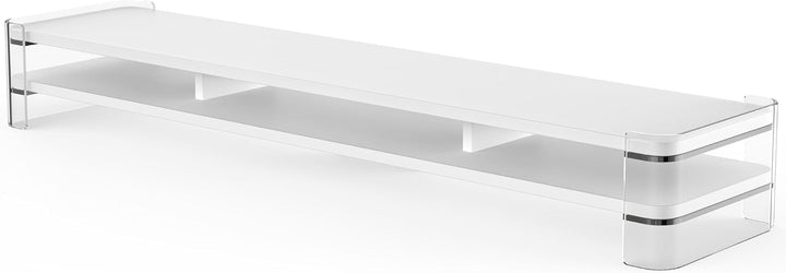 Fenge Dual Monitorständer Riser mit Acrylbein Grosser Computer Bildschirmständer für Laptop/PC/Druck