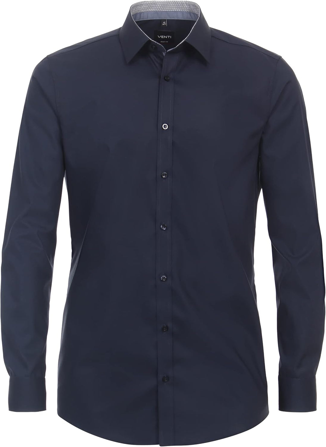 Venti - Body Fit - Herren Langarm Hemd (134024500), Grösse:44, Farbe:Blau (116)