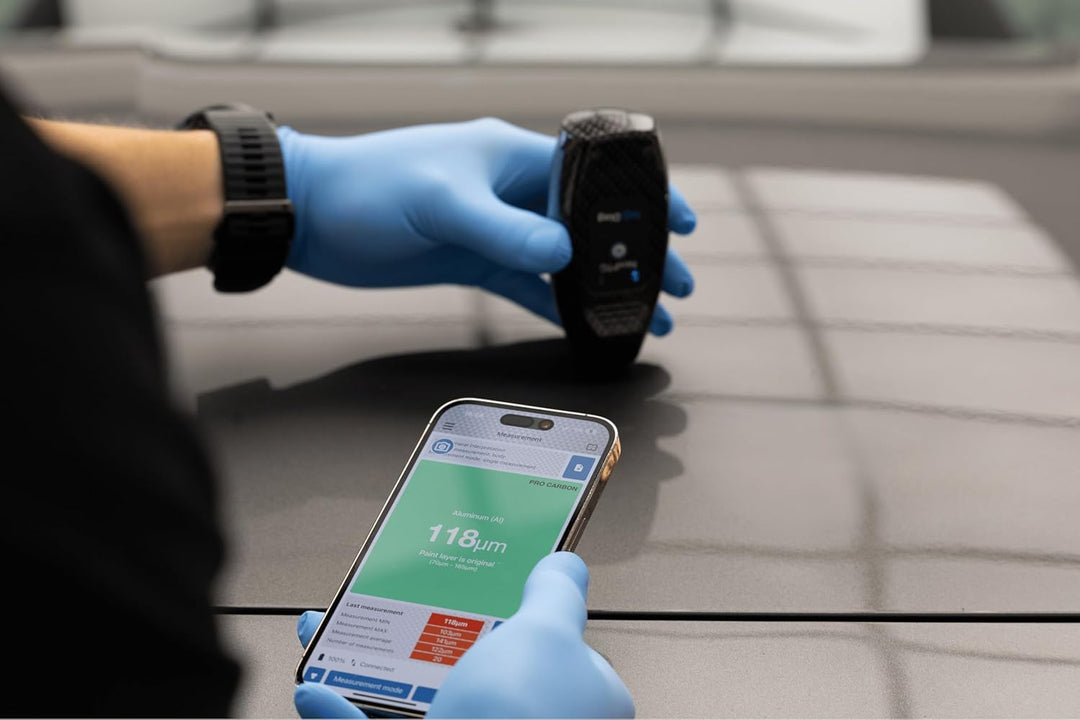 NexPTG Pro Carbon Lackmessgerät Auto mit App für iOS & Android| Professionelles lackdickenmessgerät